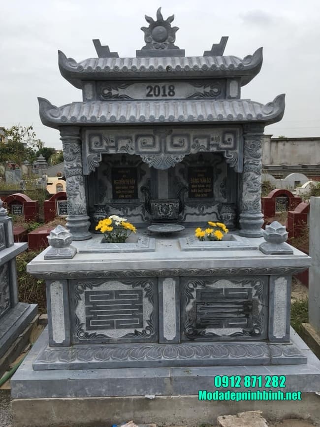 mộ đôi bằng đá tại Bắc Giang đẹp