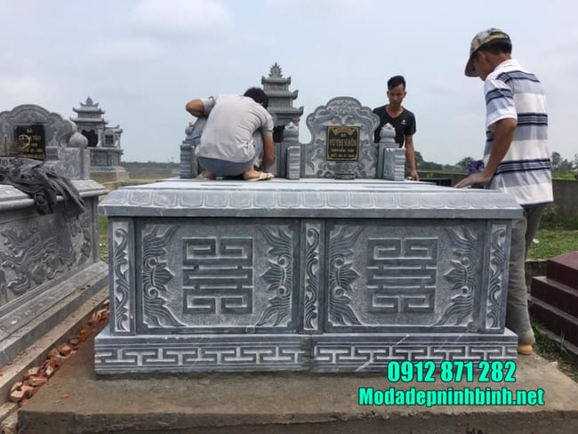 mẫu mộ đá đôi đẹp tại Ninh Thuận