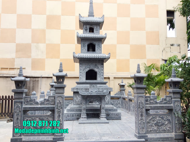 mẫu mộ đá hình tháp tại Đồng Nai đẹp