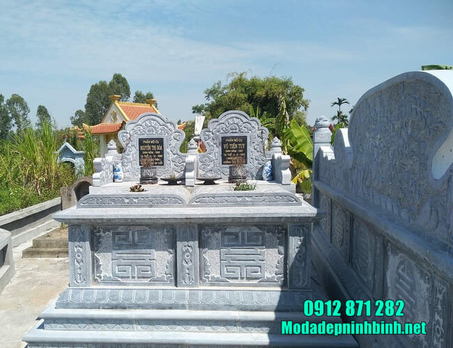 mẫu mộ đôi bằng đá đẹp tại Bình Thuận