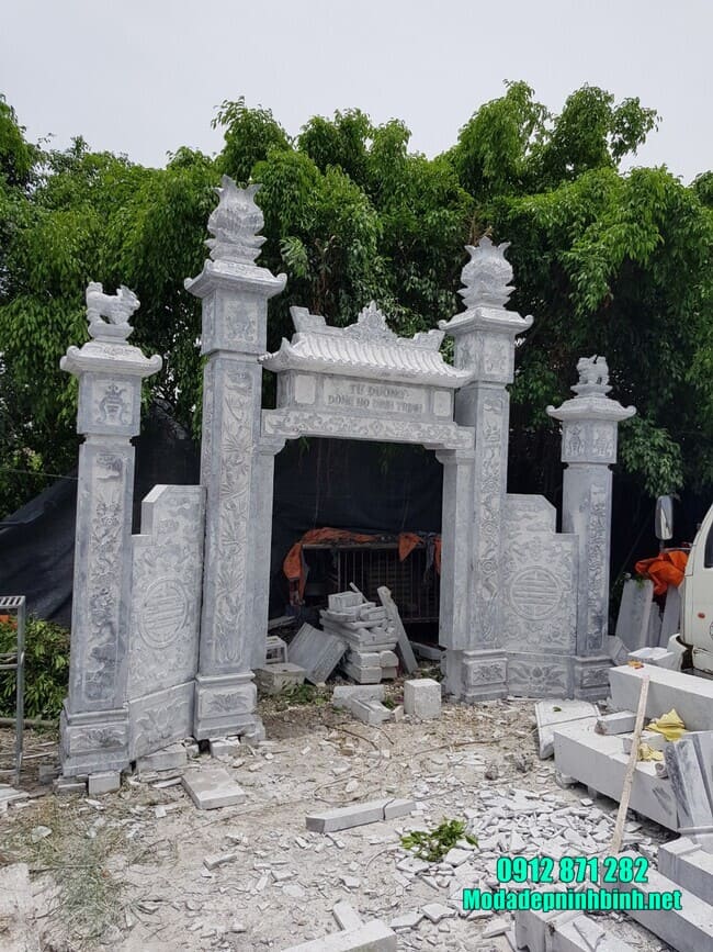 cổng nhà thờ họ bằng đá đẹp tại Hải Dương