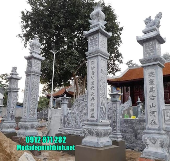 cổng tam quan bằng đá đẹp nhất tại Hưng Yên