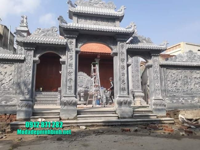 mẫu cổng tam quan bằng đá đẹp nhất tại Vĩnh Phúc