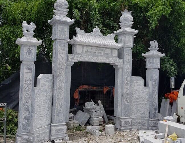 mẫu cổng tam quan bằng đá tại Hưng Yên