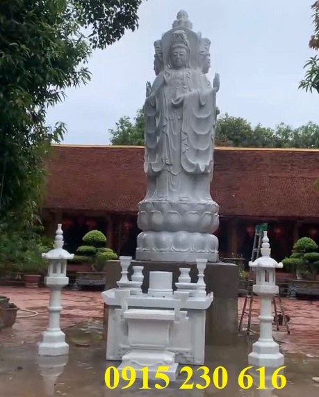 Mẫu Tượng Quanthế âm bồ tát bằng đá tự nhiên nguyên khối 21
